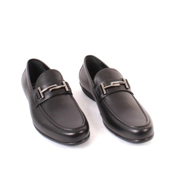 ROBERTO SERPENTINI 20598 Black Leather Moccasins Loafers Shoes main image 6
